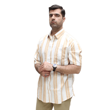 پیراهن کنفی سایز بزرگ مردانه کد محصولfgl3303